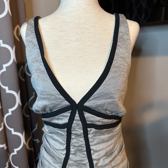 Nicole Miller Black and gray ruched dress - Picture 3 of 8